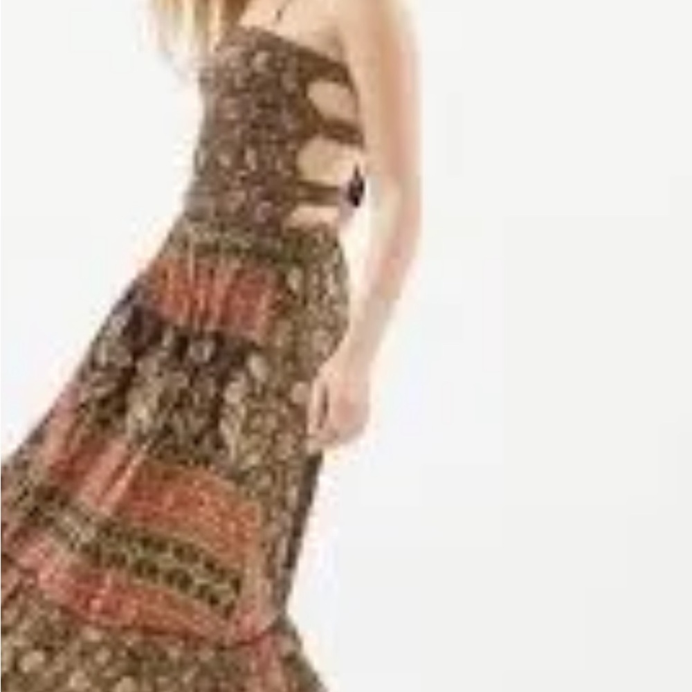 NWOT RAGA Smocked Sleeveless Floral Maxi SZ M - Picture 2 of 8